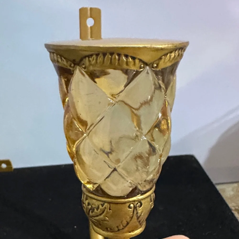 Gold and Crystal Wall Sconce Hold Back